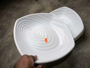 6-Piece Modern Ripple Pattern Oval Serving Plates (Available in Pairs)